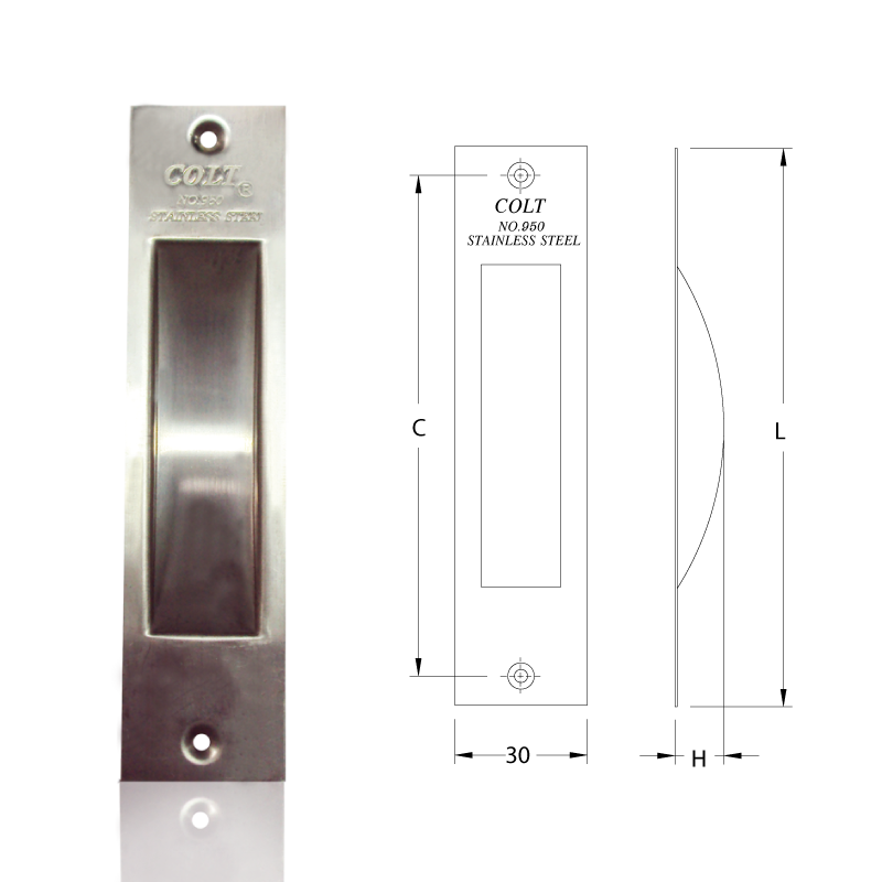 Stainless steel embedded handle 950