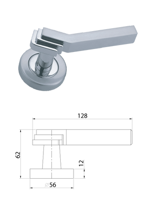 Solid stainless steel lever handle QDS018
