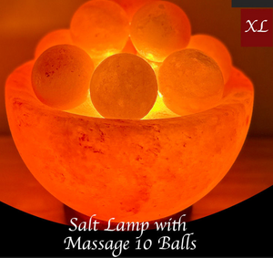 Himalayan Salt Lamp Bowl with massage (5 balls, 10 balls)