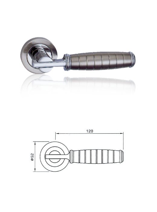 Brass lever handle