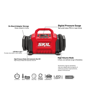 SKIL IF5940SE00 Inflator 20V, Battery 2.0Ah x1, Charger x1